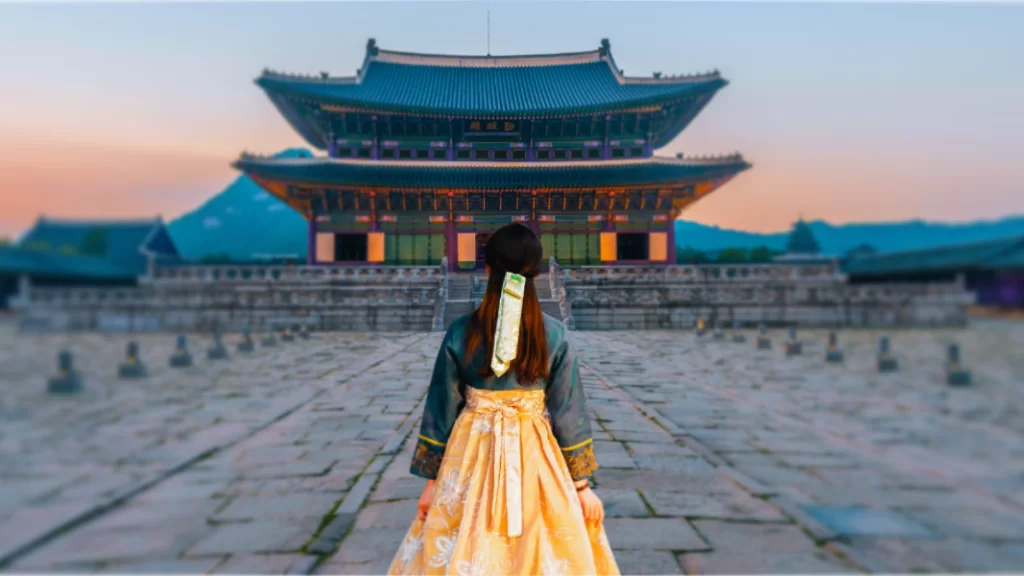 Hanbok e Palácio Gyeongbokgung